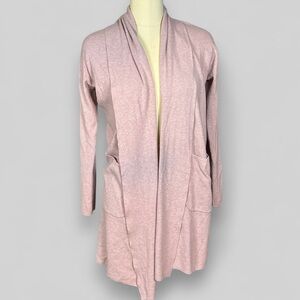 Dreamers sz M/L Soft Baby Rib open front cardigan in light pink